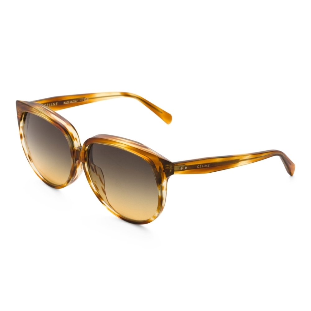 Celine 63mm Designer Tortoise Shell Sunglasses - Picture 3 of 7